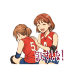 バレーボール 女子 部活 スポーツ (小)（個別スタンプ：22）