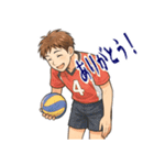 バレーボール 男子 部活 スポーツ (小)（個別スタンプ：21）