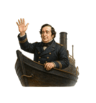 ペリー 提督 黒船 開国 明治 ギャグ（個別スタンプ：24）
