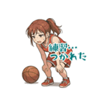 バスケットボール 女子 スポーツ (小)（個別スタンプ：6）