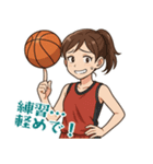 バスケットボール 女子 スポーツ (小)（個別スタンプ：10）