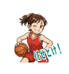 バスケットボール 女子 スポーツ (小)（個別スタンプ：12）