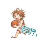 バスケットボール 女子 スポーツ (小)（個別スタンプ：14）