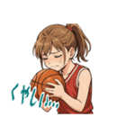 バスケットボール 女子 スポーツ (小)（個別スタンプ：17）