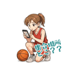 バスケットボール 女子 スポーツ (小)（個別スタンプ：18）