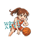 バスケットボール 女子 スポーツ (小)（個別スタンプ：19）