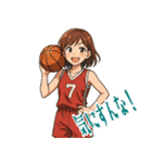 バスケットボール 女子 スポーツ (小)（個別スタンプ：22）