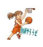 バスケットボール 女子 スポーツ (小)（個別スタンプ：24）