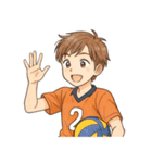 バレーボール 男子 部活 スポーツ（個別スタンプ：1）