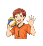 バレーボール 男子 部活 スポーツ（個別スタンプ：5）