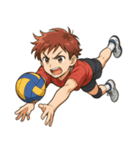 バレーボール 男子 部活 スポーツ（個別スタンプ：9）