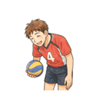 バレーボール 男子 部活 スポーツ（個別スタンプ：21）