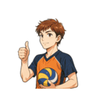 バレーボール 男子 部活 スポーツ（個別スタンプ：23）