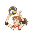 バレーボール 女子 部活 スポーツ（個別スタンプ：3）