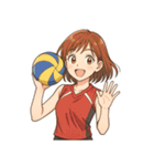バレーボール 女子 部活 スポーツ（個別スタンプ：5）