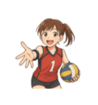 バレーボール 女子 部活 スポーツ（個別スタンプ：8）