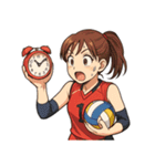 バレーボール 女子 部活 スポーツ（個別スタンプ：14）
