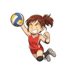 バレーボール 女子 部活 スポーツ（個別スタンプ：19）