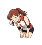 バレーボール 女子 部活 スポーツ（個別スタンプ：21）