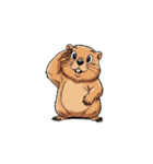 【敬礼マーモット 4】（個別スタンプ：2）