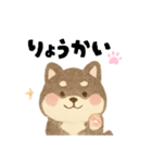 柴犬 黒柴きのこの日常17 イラスト編（個別スタンプ：1）