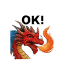 Dragon blue and red（個別スタンプ：2）