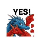 Dragon blue and red（個別スタンプ：4）