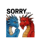 Dragon blue and red（個別スタンプ：5）