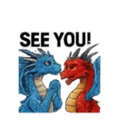Dragon blue and red（個別スタンプ：7）