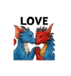 Dragon blue and red（個別スタンプ：8）