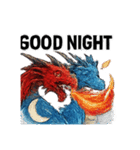 Dragon blue and red（個別スタンプ：9）