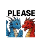 Dragon blue and red（個別スタンプ：10）