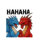 Dragon blue and red（個別スタンプ：12）