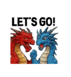 Dragon blue and red（個別スタンプ：14）