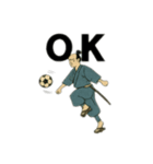 青のサッカー侍スタンプ（個別スタンプ：1）