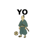 青のサッカー侍スタンプ（個別スタンプ：9）