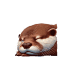 表情豊かなカワウソ（個別スタンプ：18）