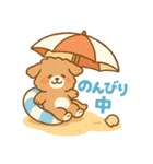 ふわもこ犬の夏あそびスタンプ（個別スタンプ：6）