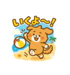 ふわもこ犬の夏あそびスタンプ（個別スタンプ：10）