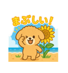 ふわもこ犬の夏あそびスタンプ（個別スタンプ：11）