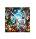 [アレンジ用]幻想的な動物達（個別スタンプ：1）