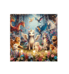 [アレンジ用]幻想的な動物達（個別スタンプ：8）