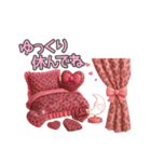 ぷっくり豹柄♡ピンクのデイリースタンプ（個別スタンプ：14）