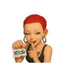 赤い髪の女（個別スタンプ：23）