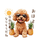 夏だよ！トイプードルの夏スタンプ（個別スタンプ：2）