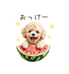 夏だよ！トイプードルの夏スタンプ（個別スタンプ：9）