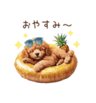 夏だよ！トイプードルの夏スタンプ（個別スタンプ：40）