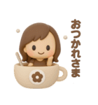 3Dゆるふわボブガール◎あいさつ #1（個別スタンプ：10）