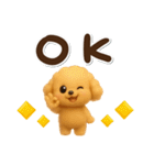 かわいい★3Dトイプードル★デカ文字（個別スタンプ：6）