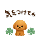 かわいい★3Dトイプードル★デカ文字（個別スタンプ：36）
